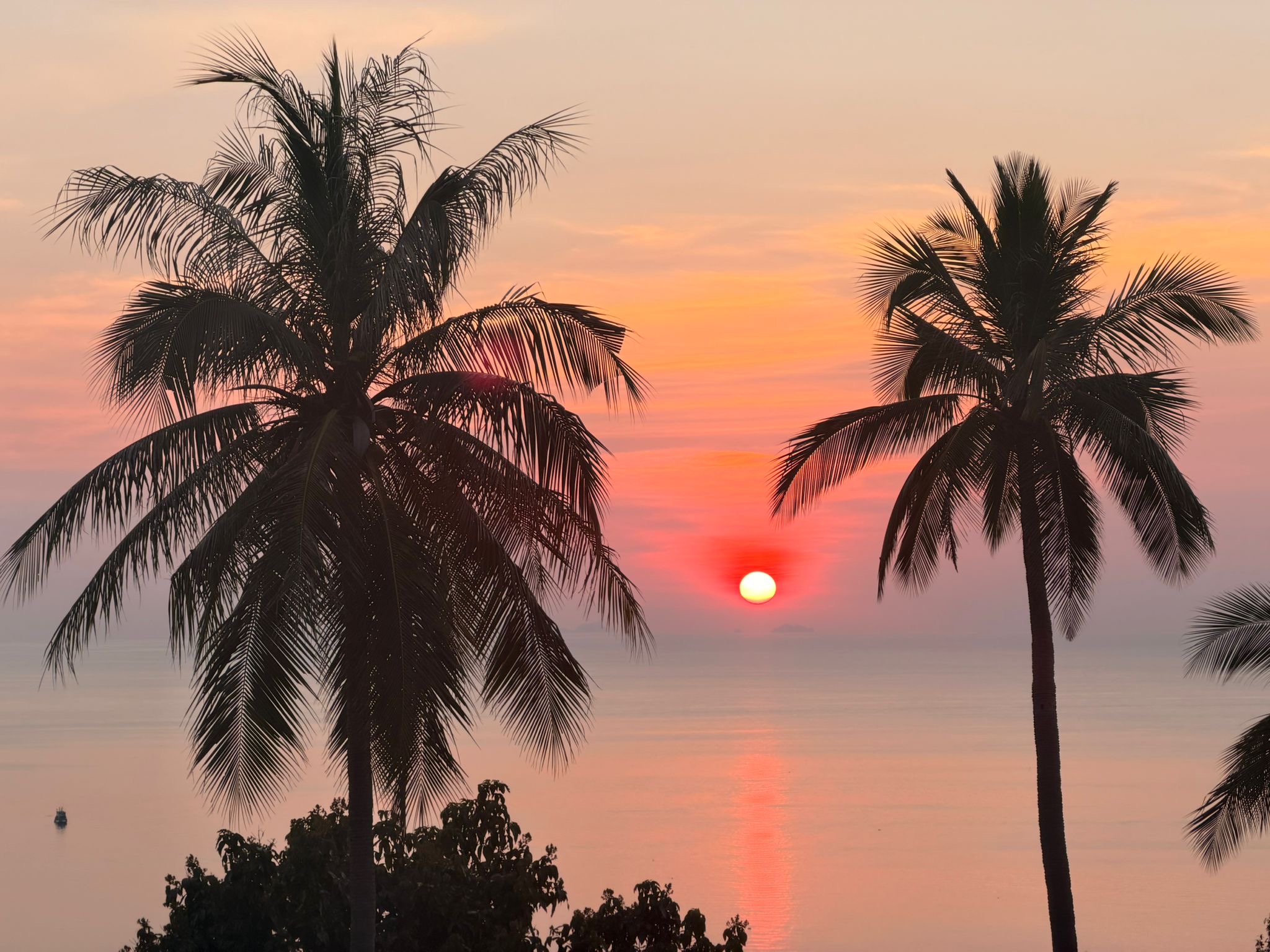Sunset over the Gulf of Thailand from Yama villas