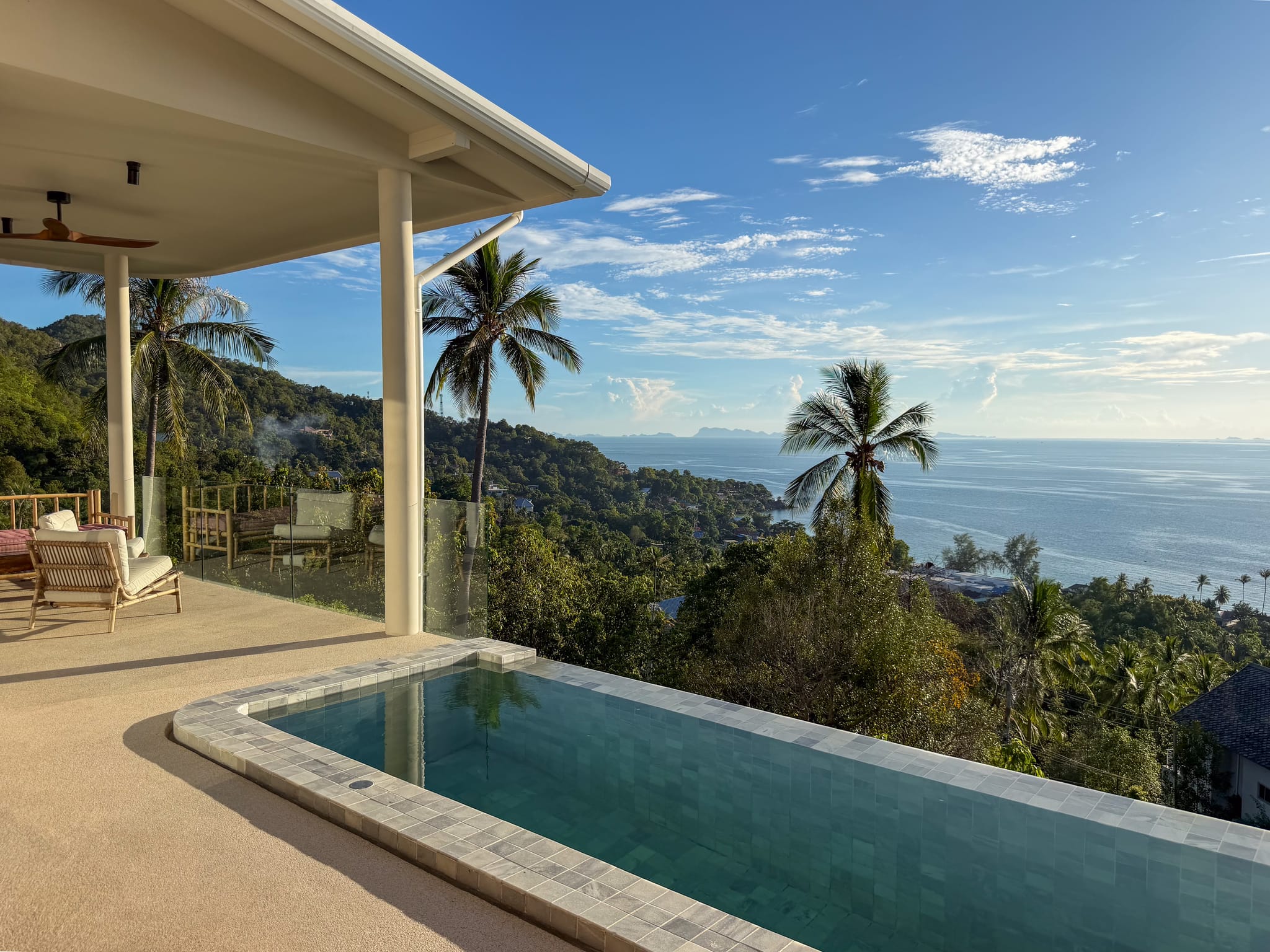 Villa C private pool and sea view